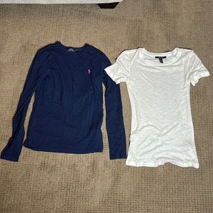 Ralph Lauren long sleeve / Forever 21 short sleeve SIZE SMALL